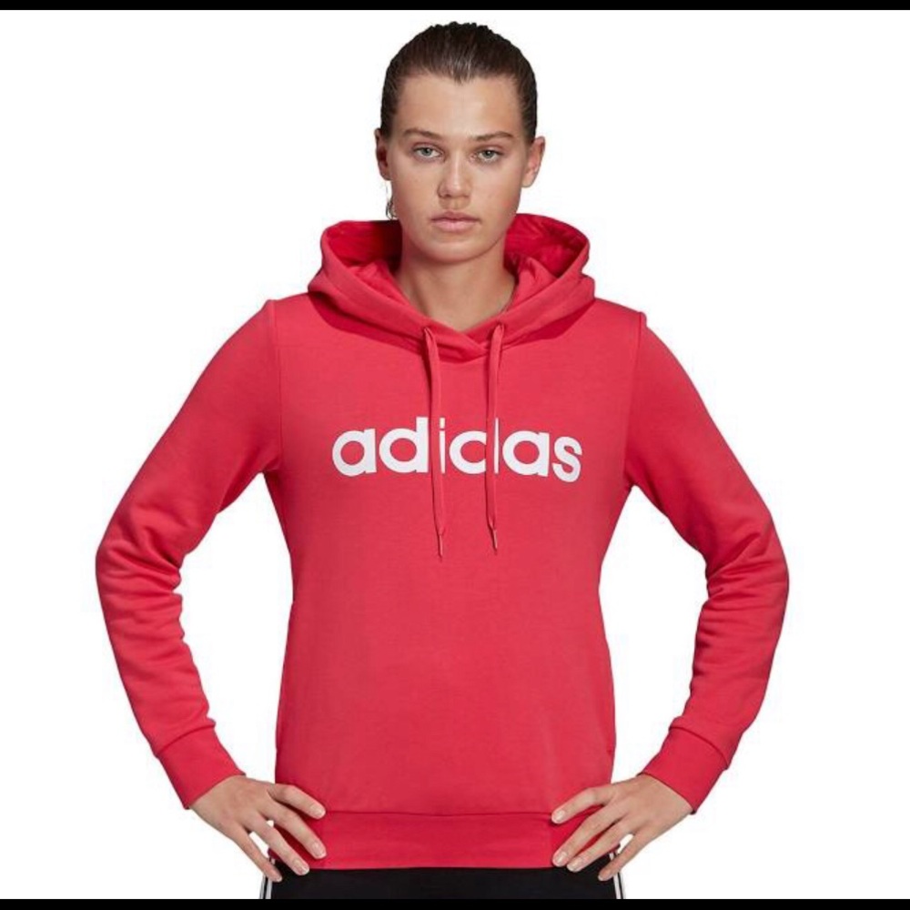 Women's adidas Linear Logo Fleece Hoodie small new with tags
